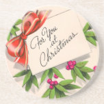 Práctico de costa del navidad del vintage posavasos cerveza