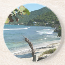 Práctico de costa del recuerdo de las vacaciones posavaso para bebida