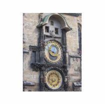 Prague Astronomical Clock In The Old Town Square photo sculptures