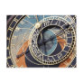 prague astronomical clock postcard