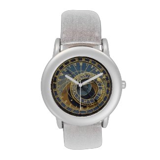 Prague astronomical clock wristwatch