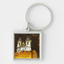 Prague Our Lady of Tyn Keychain