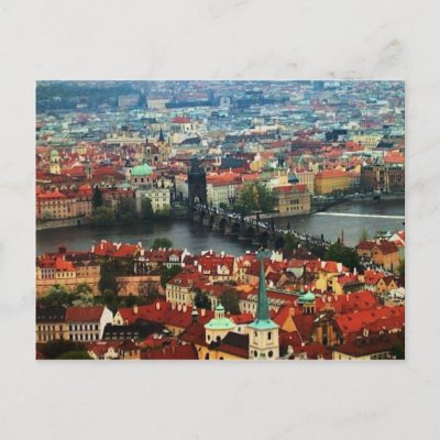 prague postcard