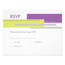 Prague Response Card: Grape Jelly Personalized Invitation