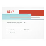 Prague Response Card: Modern Red Custom Announcement