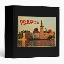 Prague Vintage Travel 3 Ring Binder