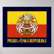Praha (Prague) Flag & COA Posters
