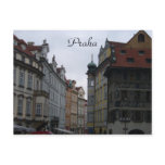 praha streets postcard