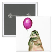 Prairie Dog Balloon Button