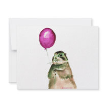 Prairie Dog Balloon invitations
