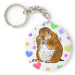 prairie dog which stands key chain