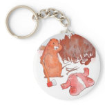 Prairie Dog with Axe and Ruined Red Coat Keychain