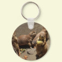 Prairie Dogs Eating Dinner 1 keychains by WildAnimalArt Prairie Dogs Eating Dinner 1 keychains