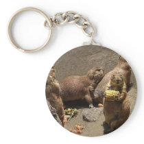 Prairie Dogs Eating Dinner 1 Key Chain