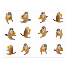 prairie dog's stuffed toy post card