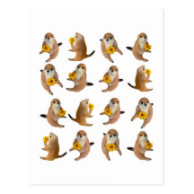 prairie dog's stuffed toy postcard