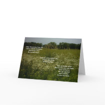 Prairie Flowers Card With Puzzle Poem