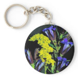 Prairie gentian and Grey goldenrod Keychain