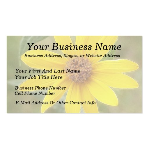 Prairie Sunflower - Helianthus maximilianii Business Cards