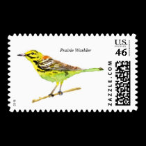 Prairie Warbler postage stamps