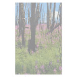 Prairie wildflower, fireweed growing in forest bur stationery paper