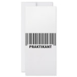 praktikant barcode label rack card