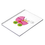 Pram & baby girl twins note book