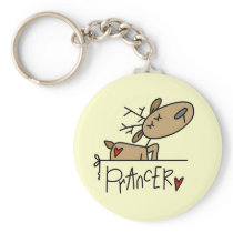 Prancer Reindeer Christmas T-shirts and Gifts Key Chains