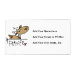 Prancer Reindeer Christmas T-shirts and Gifts Custom Shipping Labels