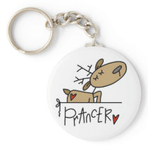 Prancer Reindeer Tshirts and Gifts Keychain