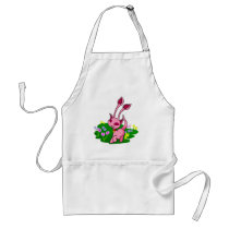 Prancing pink Aisha through flowers aprons