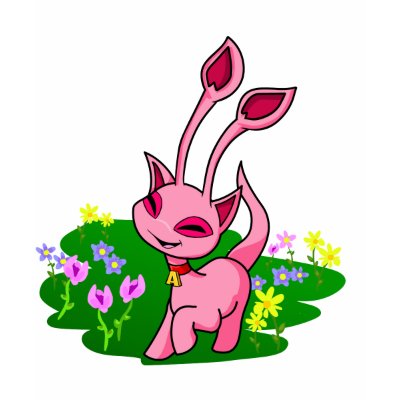 Prancing pink Aisha through flowers Tshirts by neopets
