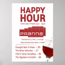 Pranna Happy Hour Poster Lighter Red