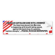 PRAVDA QUOTE - AMERICAN SHEEPLE BUMPER STICKER bumper stickers