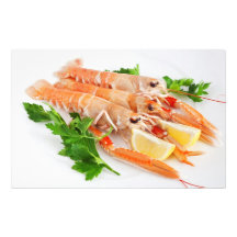 prawns with lemon and parsley stationery paper