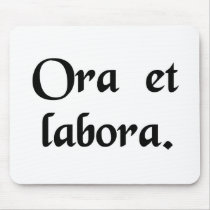 Pray and work. mouse pads