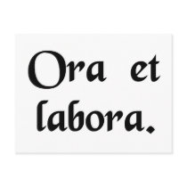 Pray and work. postcards