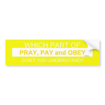 Pray bumper stickers