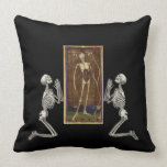 Pray Death Card Throw Pillows
