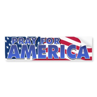 Pray for America 2 Bumper Stickers by Pazzoom
