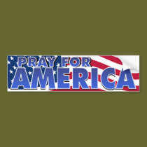 Pray for America 2 bumper stickers