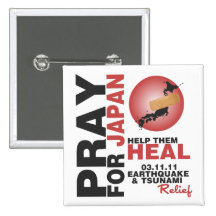 PRAY FOR JAPAN - HELP THEM HEAL BUTTON