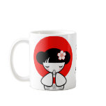 Pray for Japan Kokeshi Doll mugs