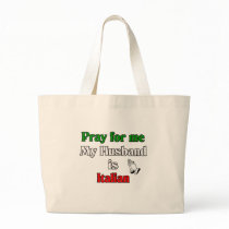 Pray for me my husband is Italian Tote Bags