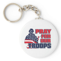 Pray For Our Troops Keychain