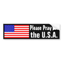 Pray for the USA Bumper Stickers