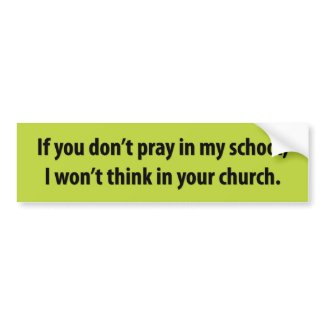 Pray in School bumpersticker