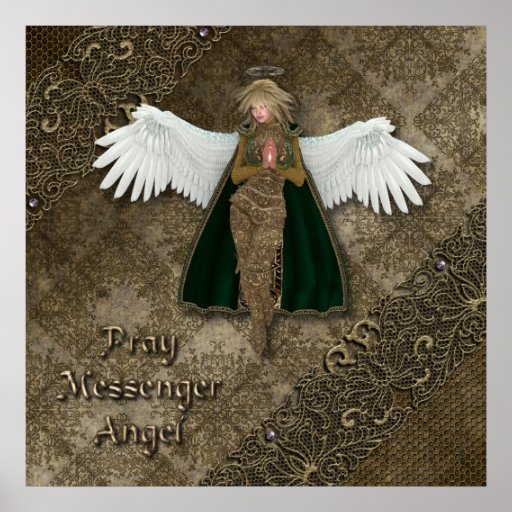 Pray Messenger Angel Poster Zazzle