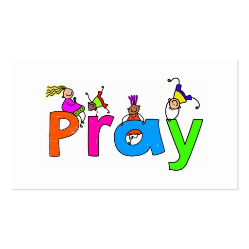 Pray, Sunday School Business Card Template (back side)