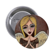 Prayer Angel - button